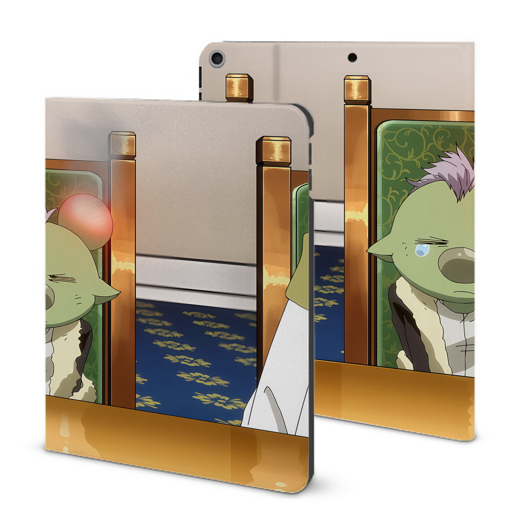 （画像用） 転スラ Regarding Reincarnated to Slime IPad ケース ブック型 PUレザー TPU 耐衝撃 軽量 薄型 ペン収納なし 全面保護 IPad 各モデル対応
